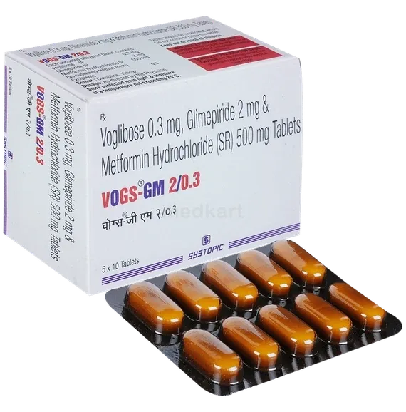 vogs gm 2/0.3mg tablet 10's